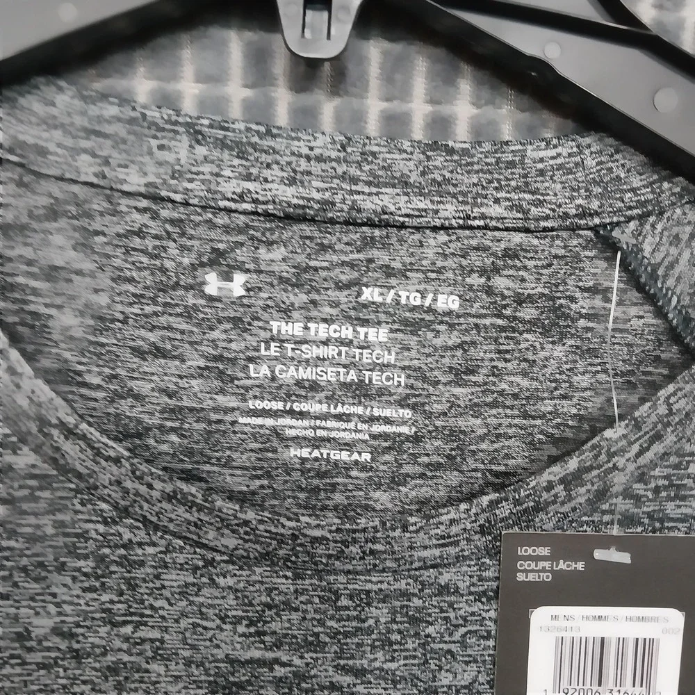 Under Armour Mens T-Shirt UA Tech HeatGear Loose Fit XL Gray 1326413-002